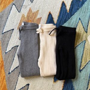 Zara knit pants Bundle - Gray, Cream, Black